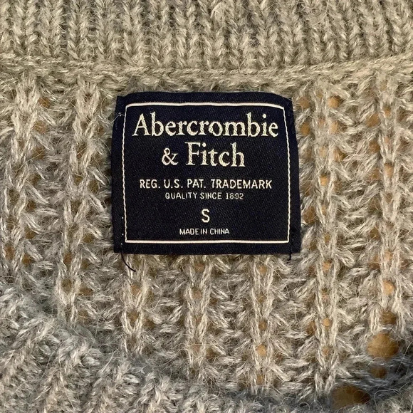 ABERCROMBIE & FITCH Wool/Alpaca Cable Knit Sweater Size S - Picture 10 of 16